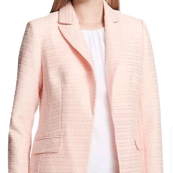 Calvin Klein Womans Textured Flyaway Jacket Sz 6 - Picture 6 of 8